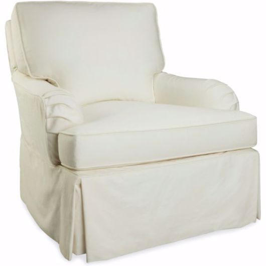 Picture of C1074-01SW SLIPCOVERED SWIVEL CHAIR