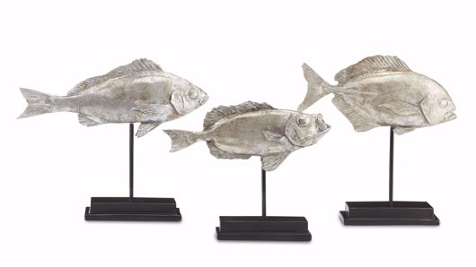 Picture of SILVER FISH SET OF 3