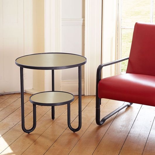 Picture of TUBULAR SIDE TABLE, LEATHER