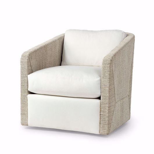 Picture of CARMINE SWIVEL LOUNGE CHAIR, FOG WHITE