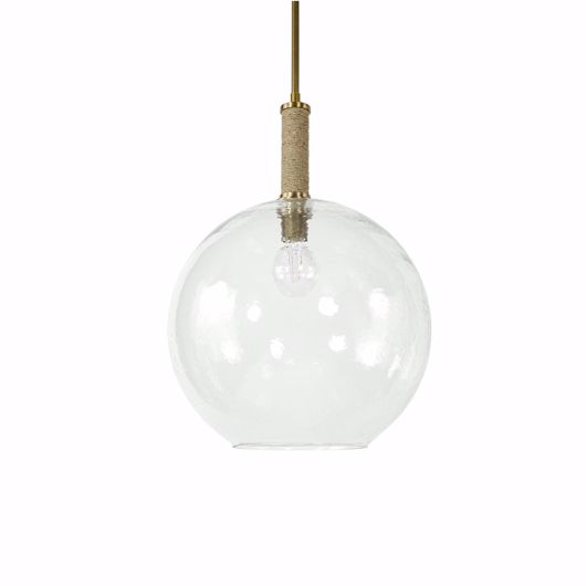 Picture of BRONSON GLASS PENDANT LARGE GLOBE, BRASS