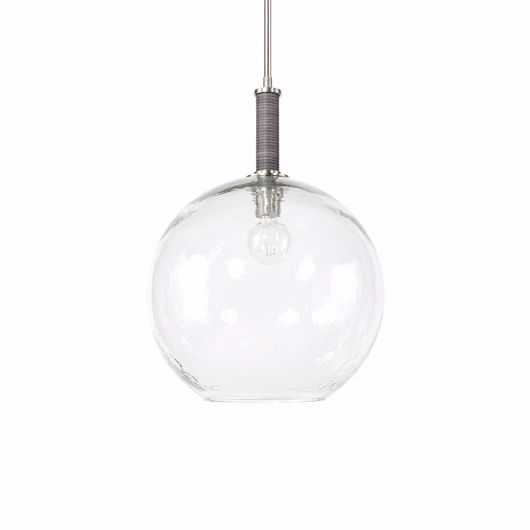Picture of BRONSON GLASS PENDANT LARGE GLOBE, PEWTER