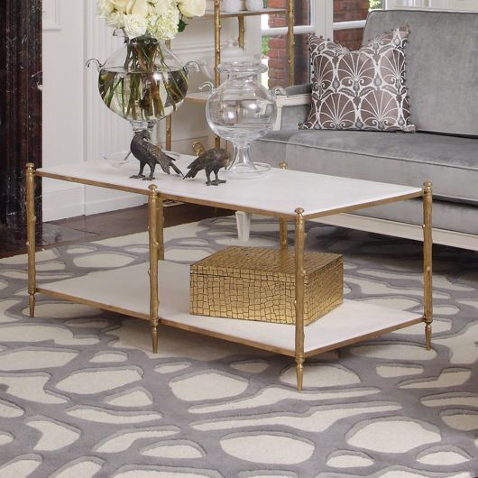 Picture of ARBOR COCKTAIL TABLE-BRASS/WHITE MARBLE