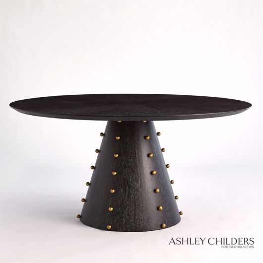 Picture of SPHERES DINING TABLE-EBONY CERUSED OAK
