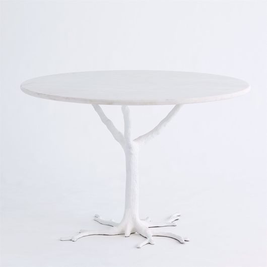 Picture of WHITE FAUX BOIS DINING TABLE
