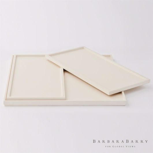 Picture of S/3 NESTING TRAYS IN IVORY LACQUER