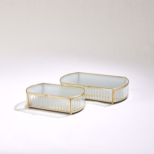 Picture of REEDED GLASS OVAL BOX