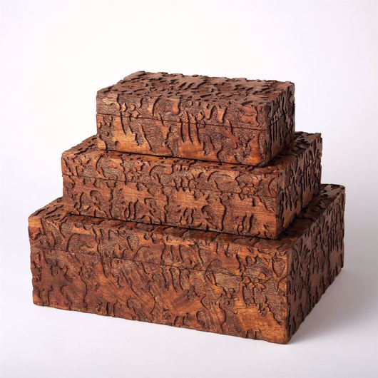 Picture of DENTWOOD BOXES-WEATHERED BROWN