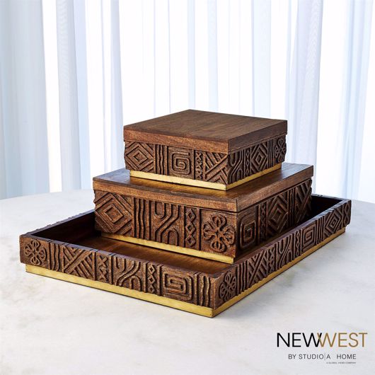 Picture of OTI BOXES AND TRAY-BROWN