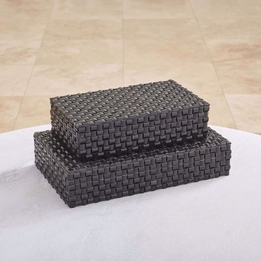 Picture of HORN BOXES - WOVEN BLACK