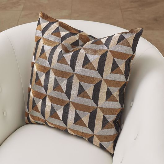 Picture of TRIANGLE MARQUETRY PILLOW