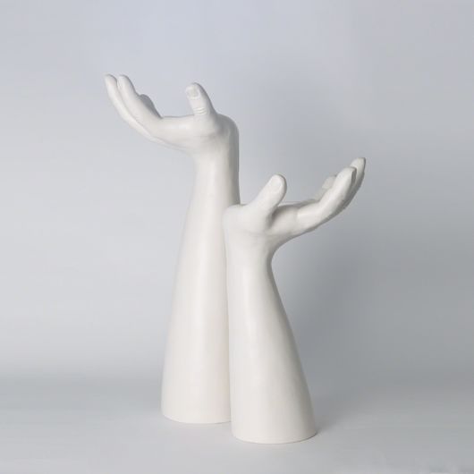 Picture of PALMA CANDLEHOLDERS-MATTE WHITE