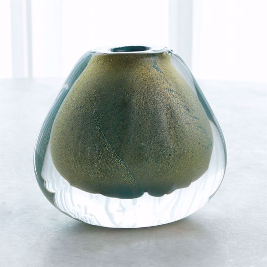 Picture of CONICAL VASE-GREEN GOLD
