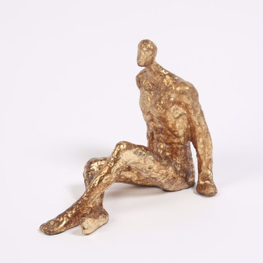 Picture of SITTING W/LEGS CROSSED-GOLD LEAF
