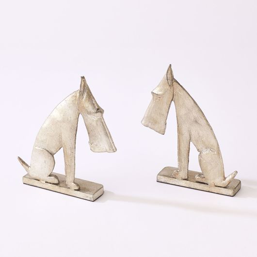 Picture of SCOTTIE BOOKENDS-SILVER