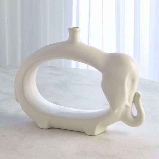 Picture of ELEPHANT VASE-MATTE WHITE