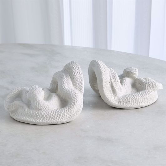 Picture of SNAKE BOOKENDS-MATTE WHITE