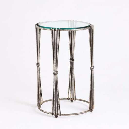 Picture of TIEBACK ACCENT TABLE-ANTIQUE SILVER