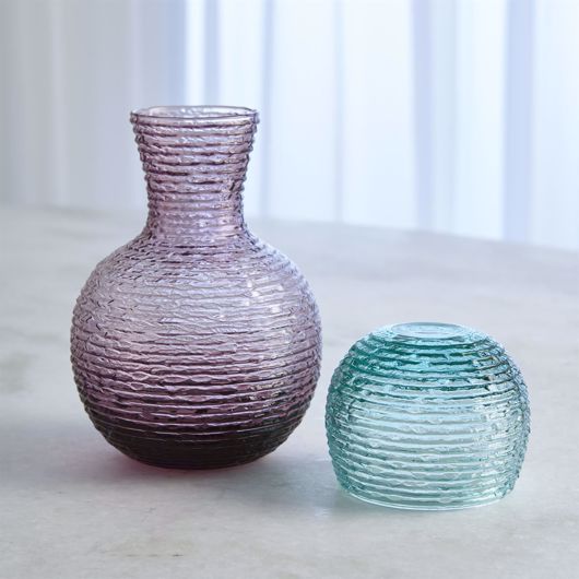 Picture of BEDSIDE CARAFE-AMETHYST/TURQUOISE