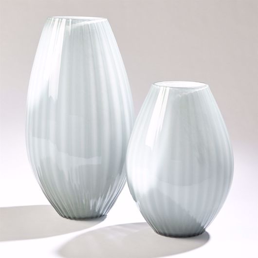Picture of CASED GLASS STRIPE VASE-BLUE/GREY
