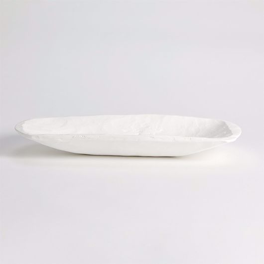 Picture of FAUX TIMBER RECTANGULAR BOWL-MATTE WHITE