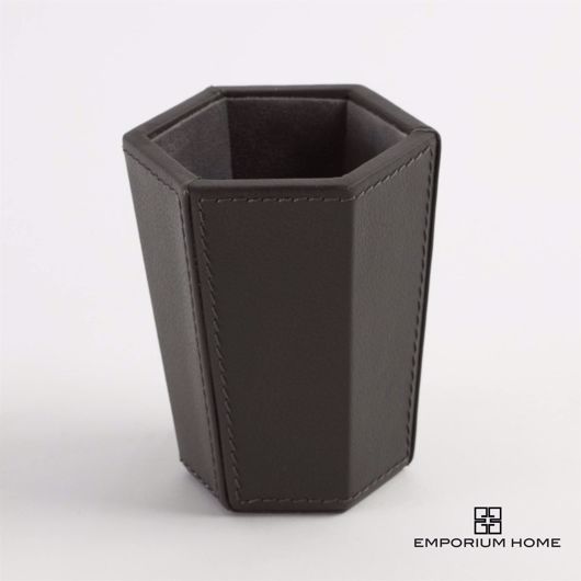 Picture of TIFFANY PENCIL CUP-GRAPHITE LEATHER