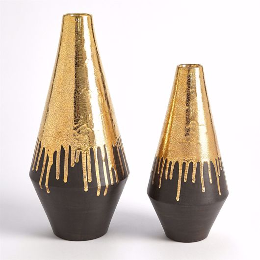 Picture of GOLD DRIP VASES