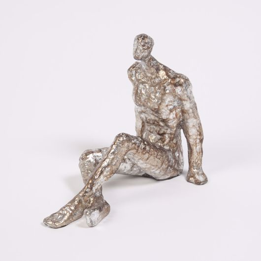 Picture of SITTING W/LEGS CROSSED-SILVER LEAF