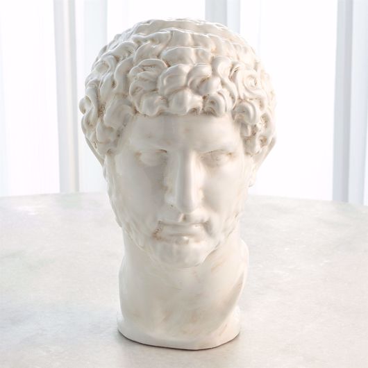 Picture of HADRIAN BUST-WHITE GLAZE