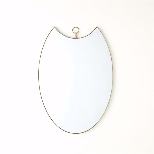 Picture of SHIELD MIRROR WITH GOLD METAL FRAME