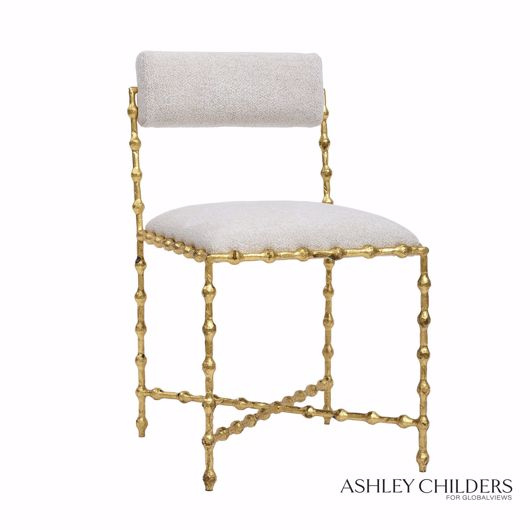 Picture of ELDER DINING CHAIR-GOLD LEAF-COM