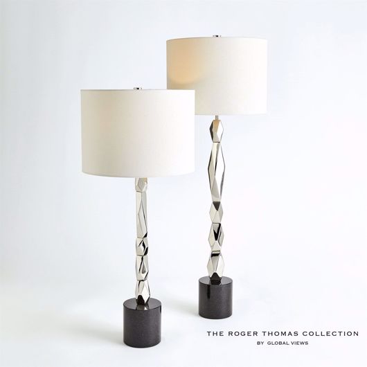 Picture of FACET BLOCK TABLE LAMPS-NICKEL