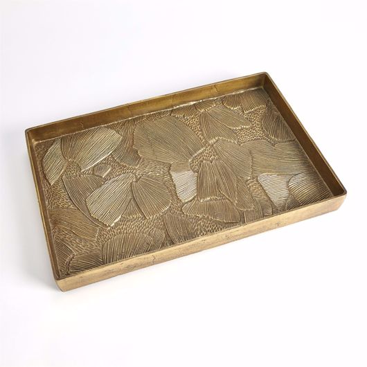 Picture of FLORA TRAY-ANTIQUE BRASS