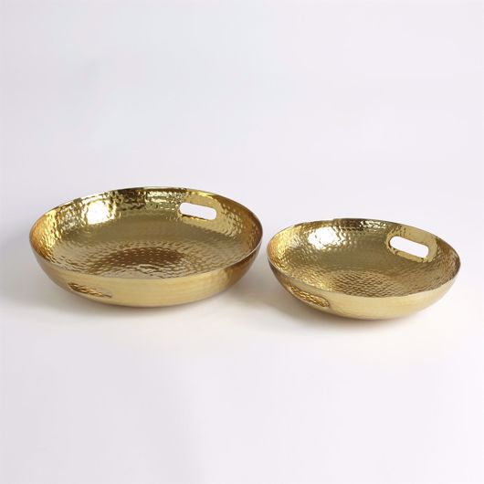Picture of HAMMERED HANDLE TRAY-BRASS