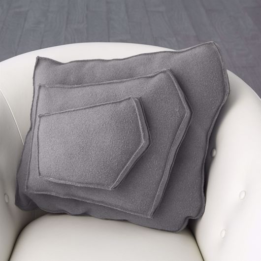 Picture of ROCK PILLOW-GREY-TRAPEZOID SHAPE