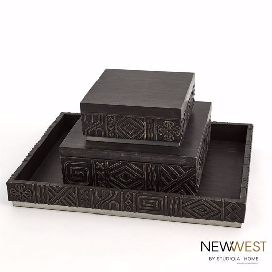 Picture of OTI BOXES AND TRAY-BLACK