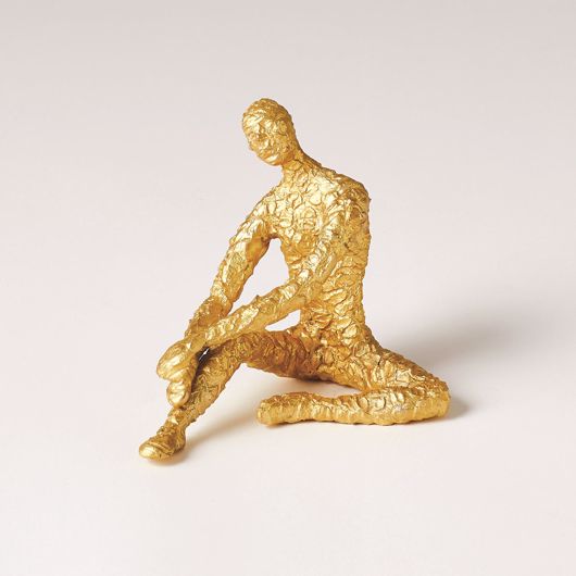 Picture of FIGURAL MALE DANCER-SITTING-TEXTURED GOLD