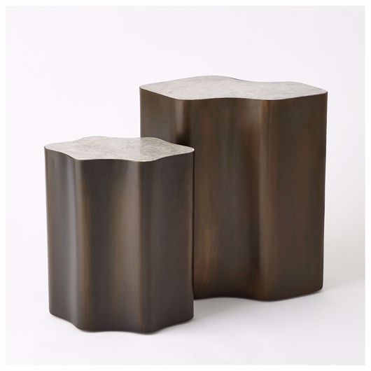 Picture of ORGANIC NESTING TABLE-GUNMETAL/GREY MARBLE