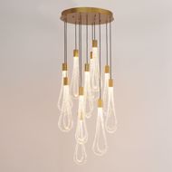 Picture of ROUND LAYERED RAINDROP CHANDELIER