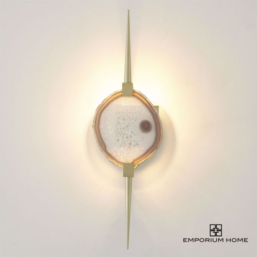 Picture of ECLIPSE AGATE SCONCE-SATIN BRASS