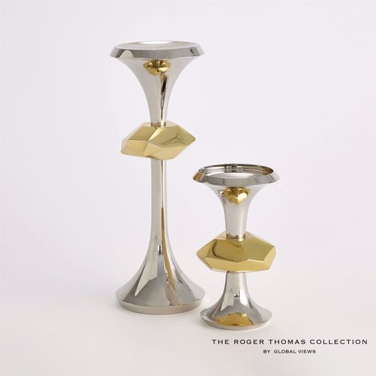 Picture of GABRIEL NICKEL CANDLE HOLDERS