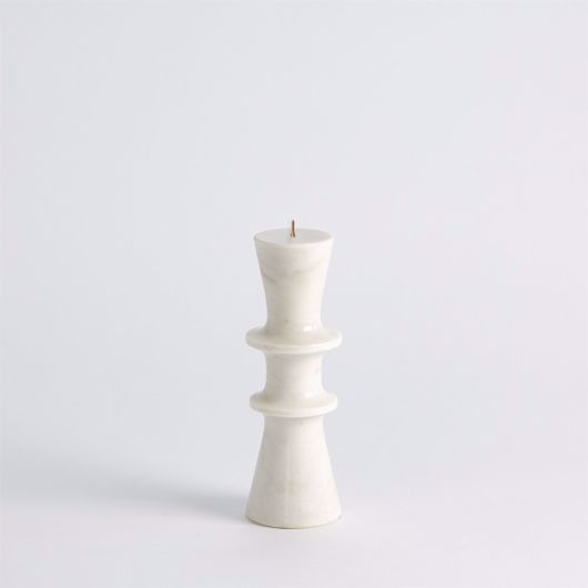Picture of DOUBLE FLAIR CANDLE STAND-WHITE