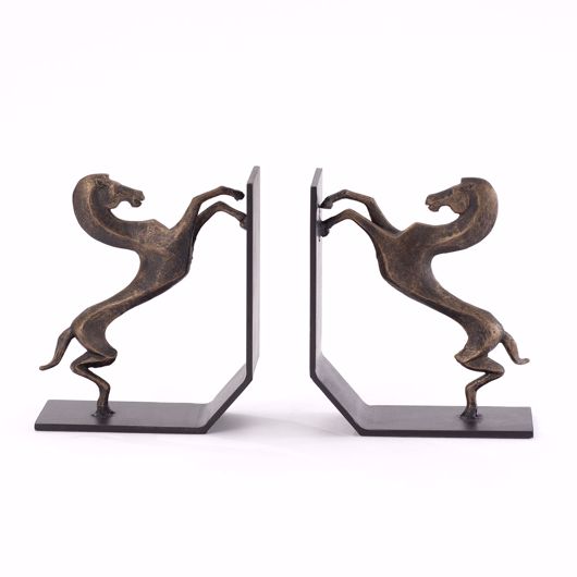 Picture of STANDING HORSE BOOKENDS-BRONZE