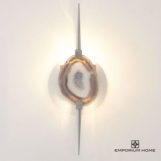 Picture of ECLIPSE AGATE SCONCE-SATIN NICKEL