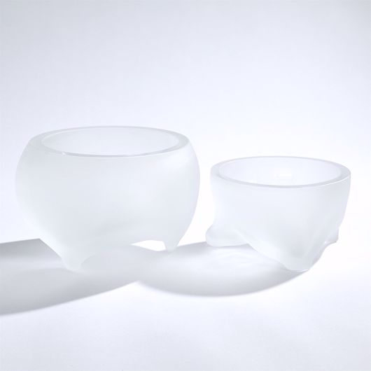 Picture of FREEFORM TRIPOD BOWLS-FROSTED CLEAR