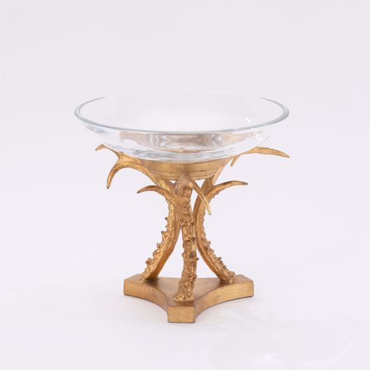 Picture of BOWL HOLDER W/GLASS-GOLD