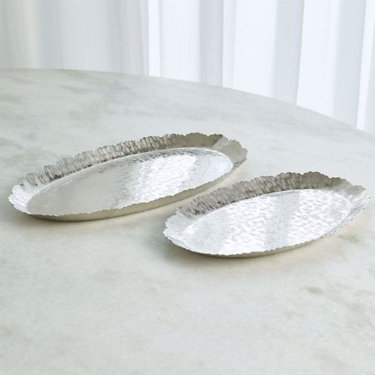 Picture of HAMMERED OVAL TRAY-NICKEL