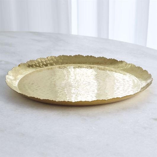 Picture of HAMMERED ROUND TRAY-BRASS
