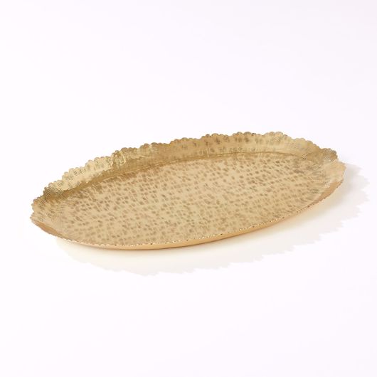 Picture of HAMMERED OVAL TRAY-BRASS