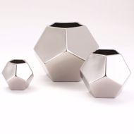 Picture of FACETED VASE-SILVER